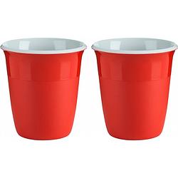 Foto van Trudeau drinkbekers leon 250 ml polypropyleen rood 2 stuks