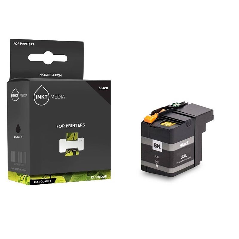 Foto van Inktmedia® - inktcartridge - geschikt brother lc-3619xl lc-3617 bk inktcartridge zwart hoge capaciteit - cartridge m...