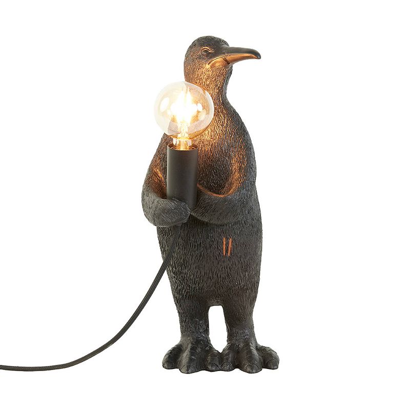 Foto van Light & living penguin tafellamp zwart