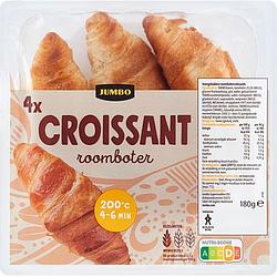 Foto van Jumbo roomboter croissants 4 stuks