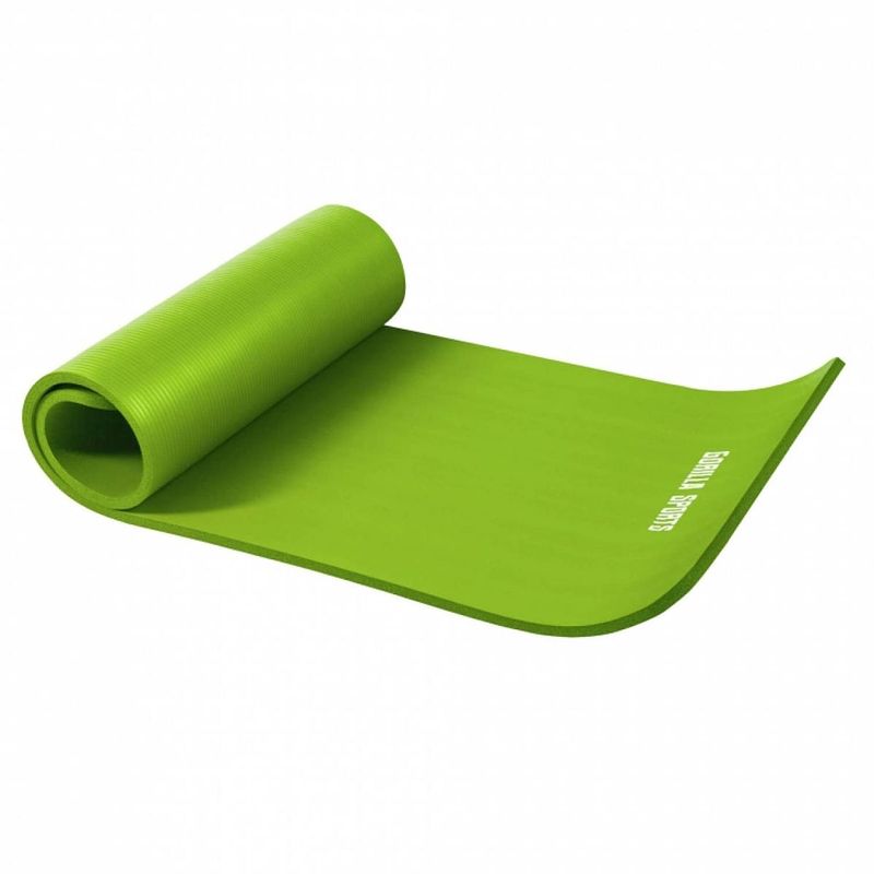 Foto van Gorilla sports lime groen - yogamat deluxe 190 x 60 x 1,5 cm