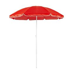 Foto van Rode strand parasol van nylon 150 cm - parasols