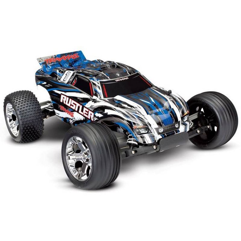 Foto van Traxxas rustler brushed 1:10 rc auto elektro truggy achterwielaandrijving rtr 2,4 ghz