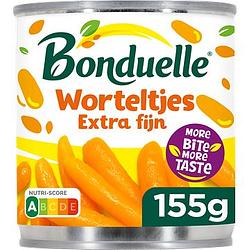 Foto van Bonduelle worteltjes extra fijn 155g bij jumbo