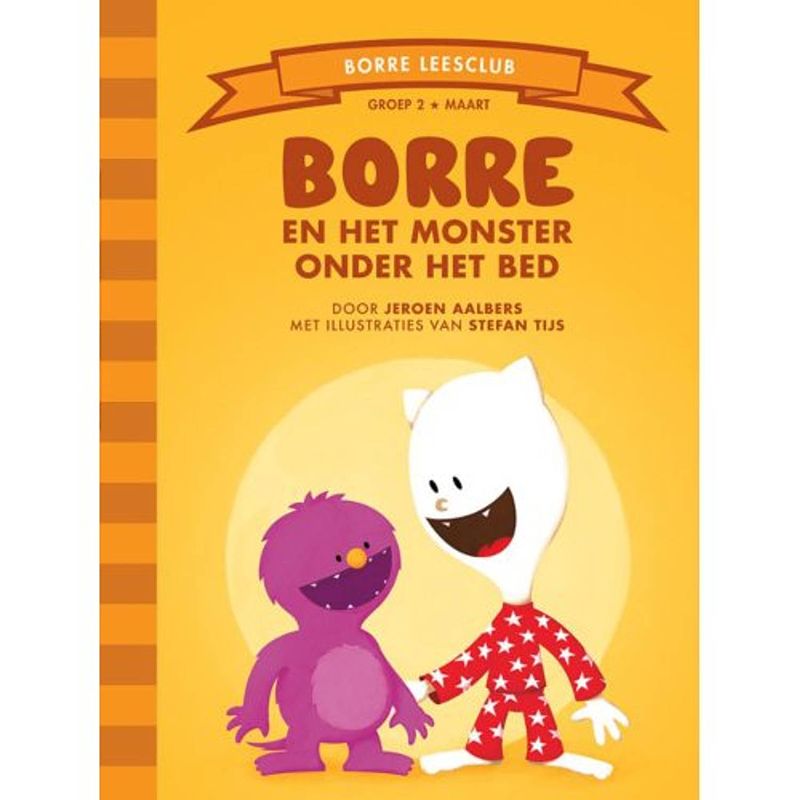 Foto van Borre en het monster onder het bed - de gestreepte