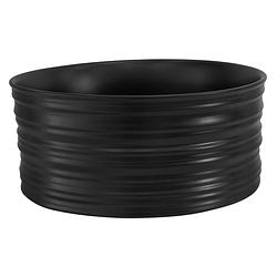 Foto van Wastafel rond ø 41x18 cm zwart keramiek ml-design