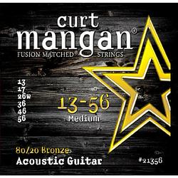 Foto van Curt mangan 80/20 bronze 13-56 snarenset voor staalsnarige akoestische gitaar