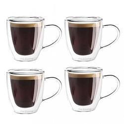 Foto van Luxe espresso kopjes - dubbelwandige koffieglazen - ristretto kopjes - 80 ml - set van 4