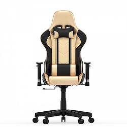 Foto van Gamestoel goldgamer deluxe - bureaustoel - gaming stoel - goud zwart