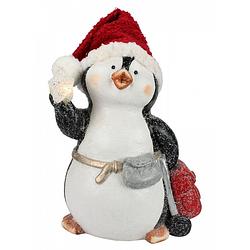 Foto van Peha kerstfiguur pinguïn led 42 x 20 x 18 cm wit/zwart/rood