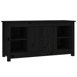 Foto van The living store tv-kast grenenhout - 103 x 36.5 x 52 cm - zwart