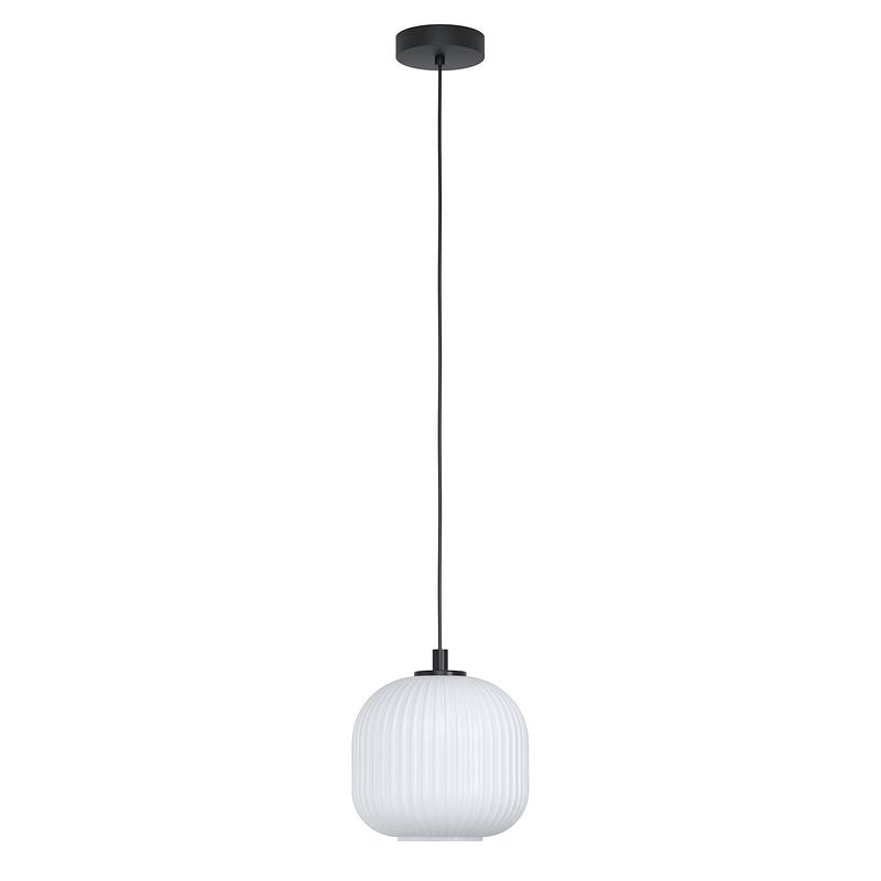 Foto van Eglo mantunalle - hanglamp - e27 - ø 20 cm - zwart