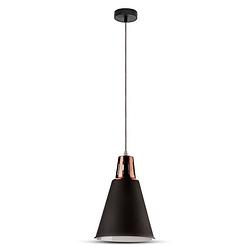 Foto van V-tac hanglamp vt-7520 22 cm e27 aluminium 60w koper/zwart