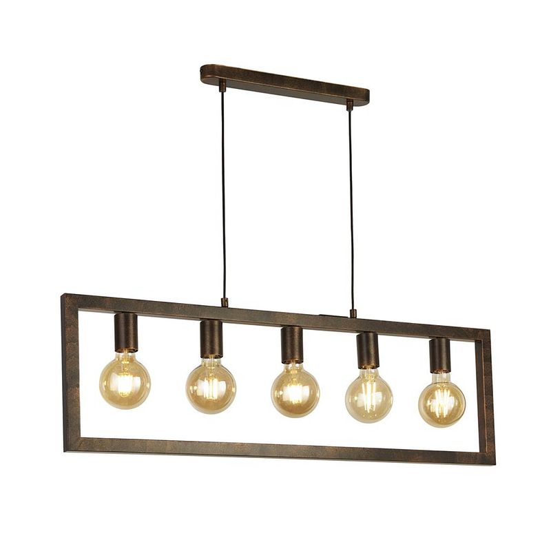 Foto van Bohemian hanglamp - bussandri exclusive - metaal - bohemian - e27 - l: 92cm - voor binnen - woonkamer - eetkamer - bruin