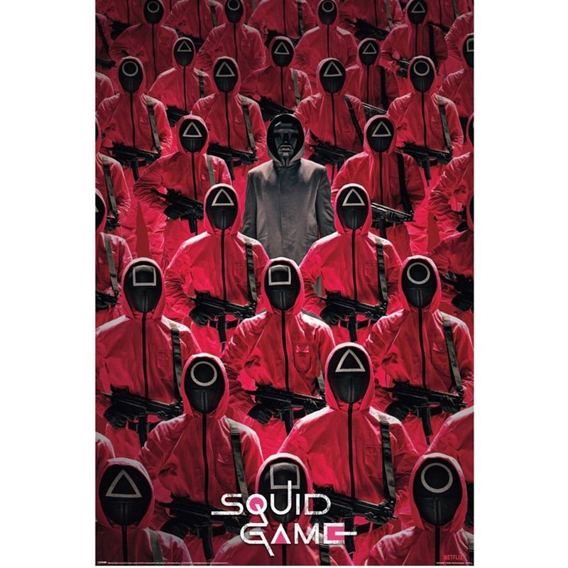 Foto van Pyramid squid game crowd poster 61x91,5cm