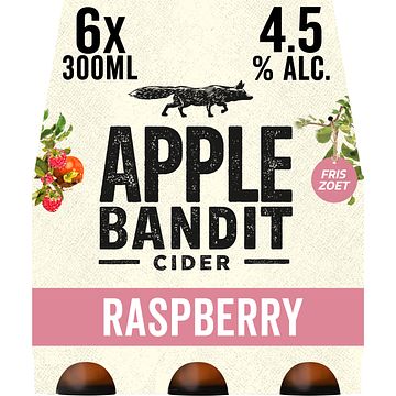 Foto van Apple bandit cider raspberry fles 6 x 30cl bij jumbo