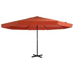 Foto van Vidaxl parasol met aluminium paal 500 cm terracottakleurig