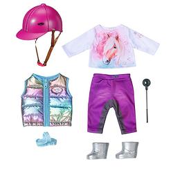 Foto van Baby born paardrijd-outfit kledingset - 43 cm