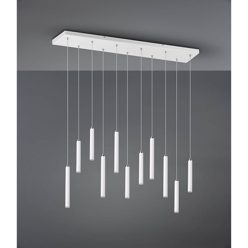 Foto van Moderne hanglamp tubular - metaal - wit