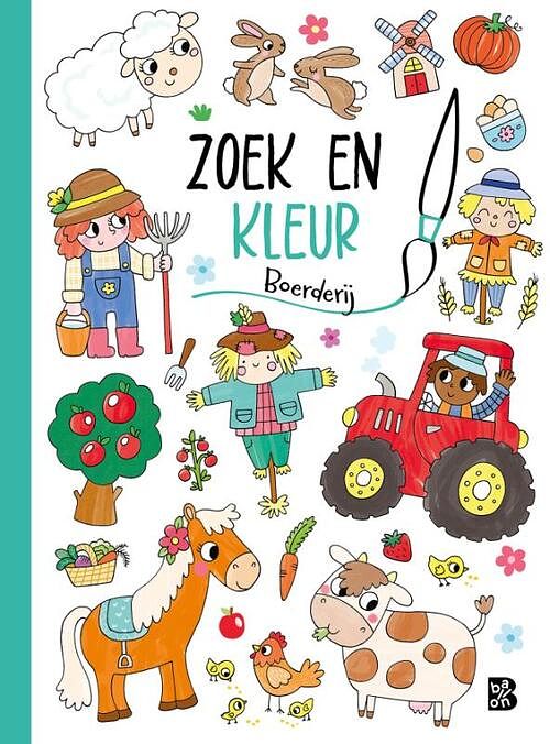 Foto van Zoek en kleur: boerderij - paperback (9789403231150)