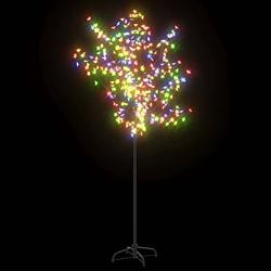 Foto van Vidaxl kerstboom met 200 led's meerkleurig licht kersenbloesem 180 cm