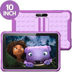 Foto van Spoused kindertablet - tablet kinderen - 10 inch - 32 gb - 6000 mah batterij - android 10.0 - paars