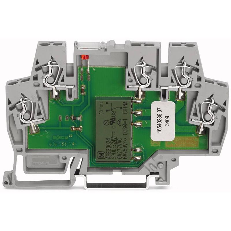 Foto van Wago 859-390 relaisklem nominale spanning: 24 v/dc schakelstroom (max.): 3 a 1x wisselcontact 25 stuk(s)