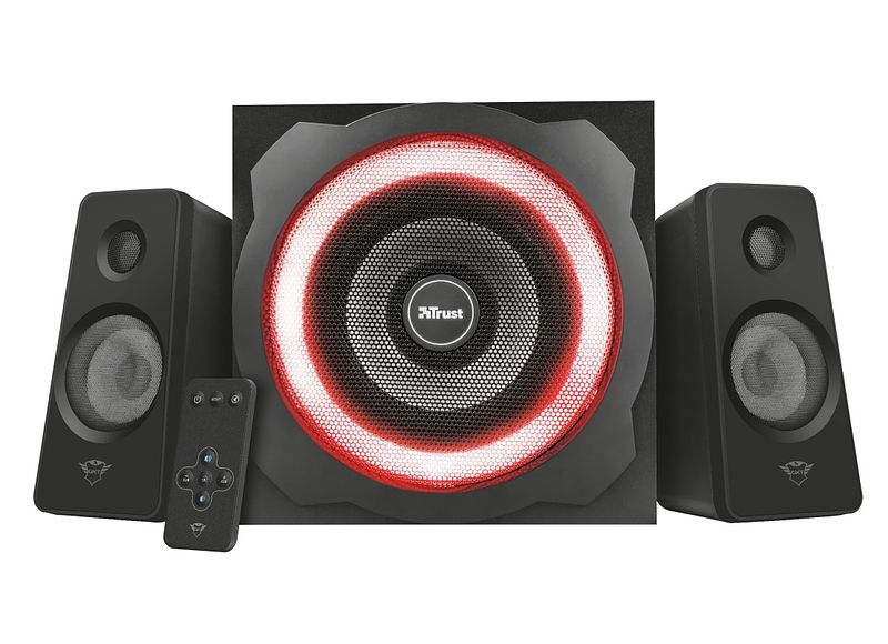 Foto van Trust gxt 629 tytan rgb illuminated 2.1 speaker set - gaming pc speaker zwart