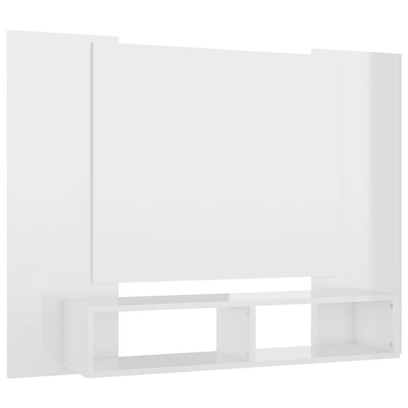 Foto van Infiori tv-wandmeubel 120x23,5x90 cm spaanplaat hoogglans wit