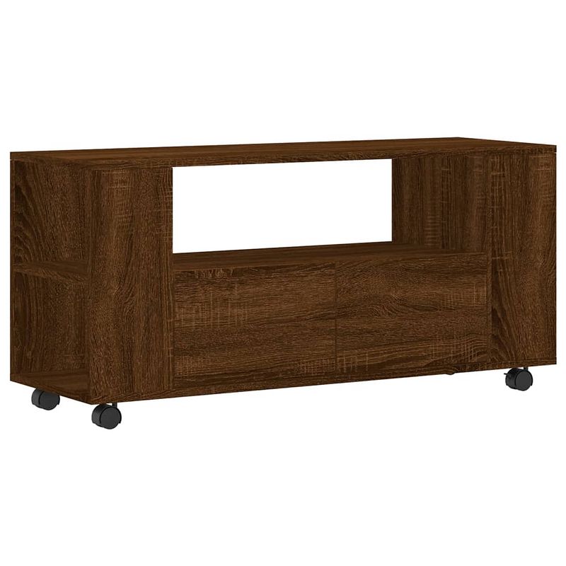 Foto van The living store tv-meubel bewerkt hout - 102 x 34.5 x 43 cm - trendy en praktisch