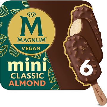 Foto van Magnum ijs mini vegan classic & almond 6 x 55ml bij jumbo