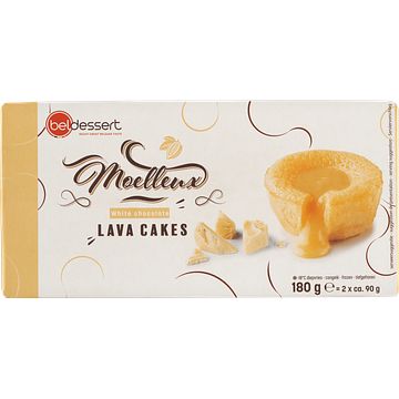 Foto van Beldessert moelleux lava cakes met witte chocolade 180g bij jumbo