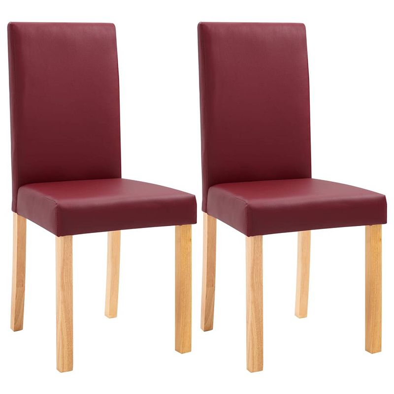 Foto van Vidaxl eetkamerstoelen 2 st kunstleer rood