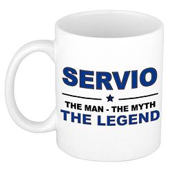 Foto van Servio the man, the myth the legend cadeau koffie mok / thee beker 300 ml - naam mokken