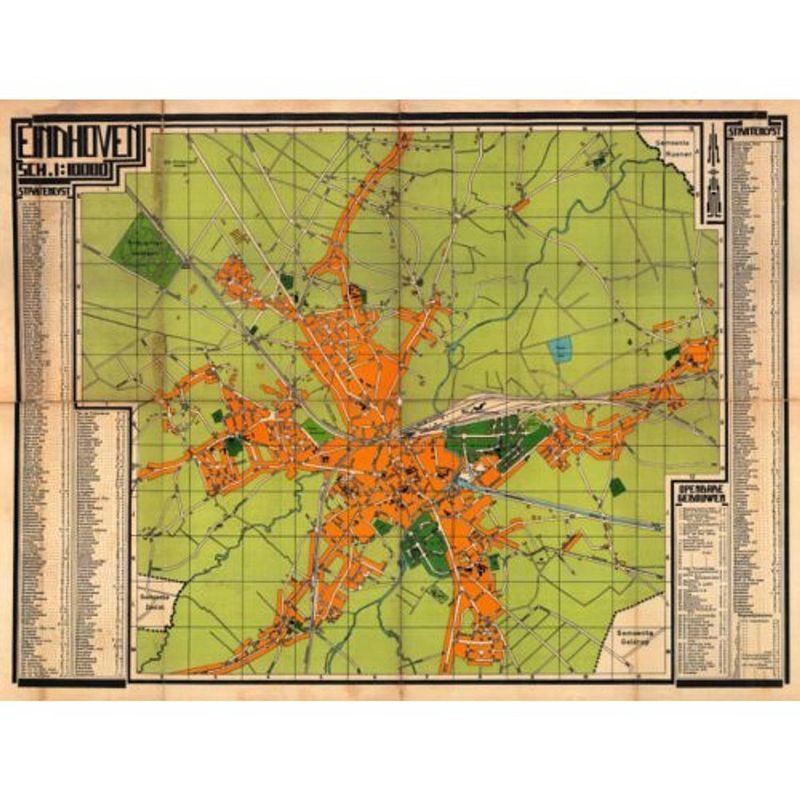 Foto van Stadsplattegrond eindhoven 1925