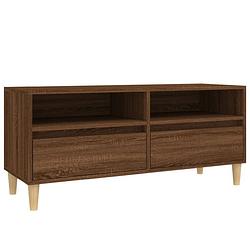 Foto van Vidaxl tv-meubel 100x34,5x44,5 cm bewerkt hout bruineikenkleurig