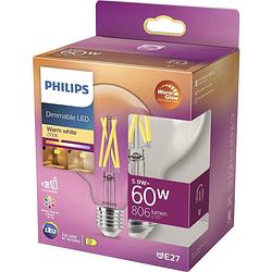 Foto van Philips lighting 871951432395700 led-lamp energielabel d (a - g) e27 globe 6 w = 60 w warmwit (ø x l) 95 mm x 137 mm 1 stuk(s)