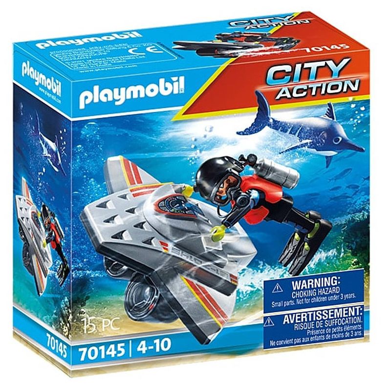 Foto van Playmobil city action - redding op zee: duikscooter (70145)
