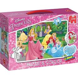 Foto van Jumbo kleurplaatpuzzel disney princess 23-delig