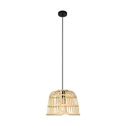 Foto van Eglo glyneath hanglamp - e27 - ø 37,5 cm - zwart/hout