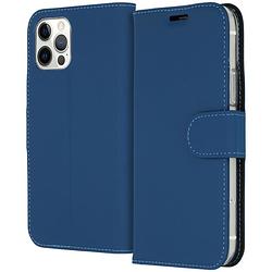 Foto van Accezz wallet case voor apple iphone 12 (pro) telefoonhoesje blauw