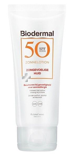 Foto van Biodermal zonnelotion droge huid spf50+ , ook geschikt voor kinderen