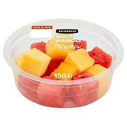 Foto van Jumbo fruitstukjes watermeloen & mango 150g