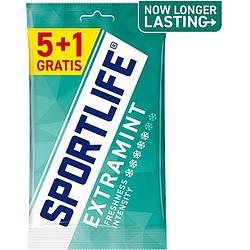 Foto van Sportlife suikervrije gums extramint 5 + 1 gratis x 18g aanbieding bij jumbo | alleen online op=op