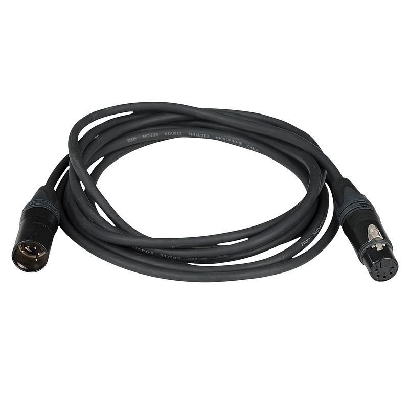 Foto van Dap fl84 dmx-kabel xlr 5-pins m-f met neutrik connector 15 meter