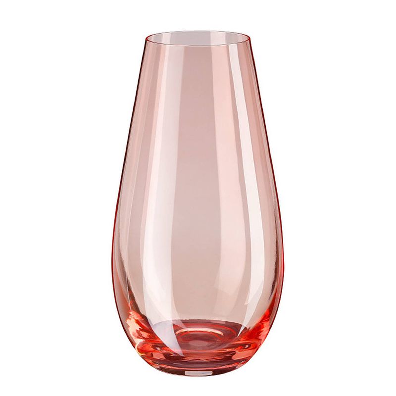 Foto van Inge christmas goods bloemenvaas new york - transparant roze - glas - h24 cm - vazen