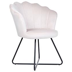 Foto van Beliani lovelock - fauteuil-beige-fluweel