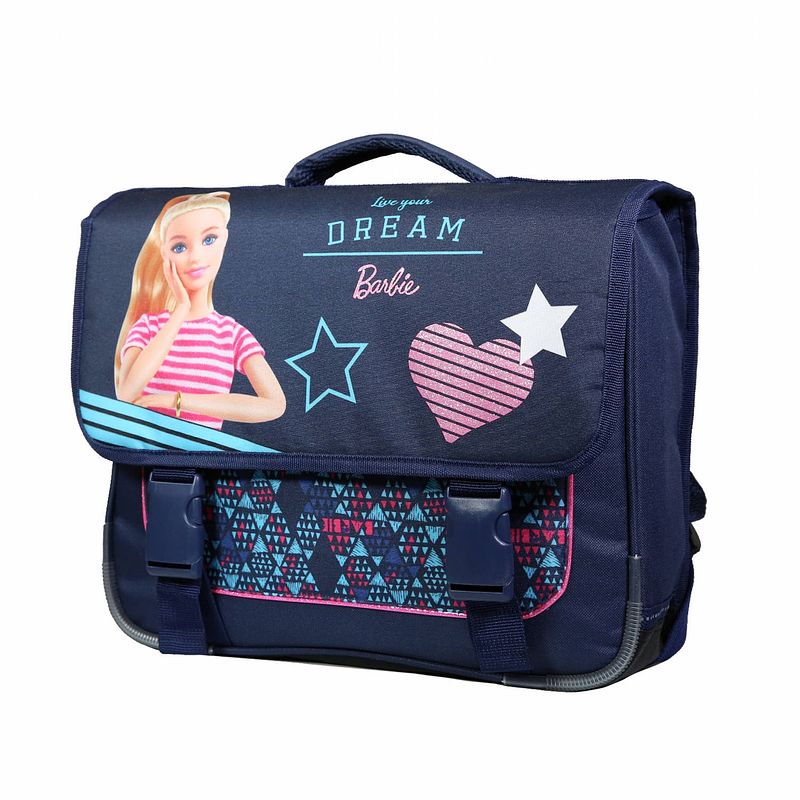 Foto van Barbie meisjes boekentas schoolzak blauw 34x14x38