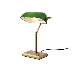 Foto van Artdelight tafellamp stanford h 37 cm goud groen