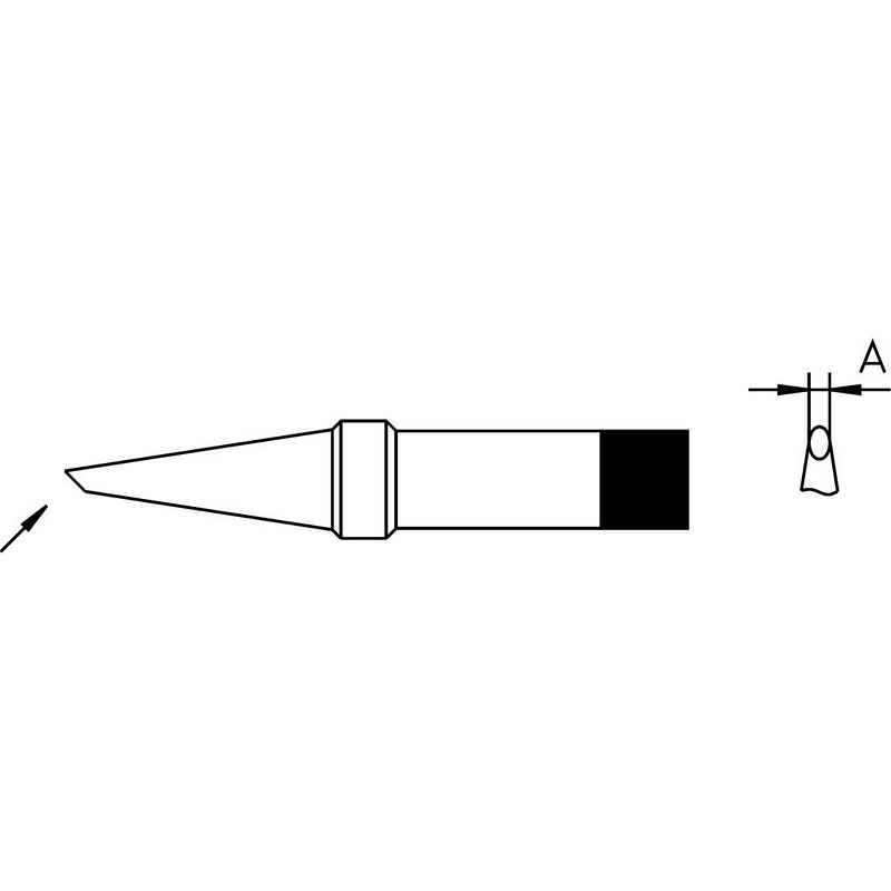 Foto van Weller 4ptbb7-1 soldeerpunt ronde vorm, afgeschuind grootte soldeerpunt 2.4 mm inhoud: 1 stuk(s)